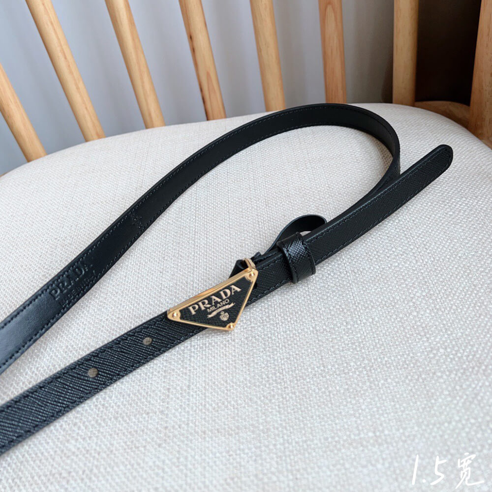 Pra*a Saffiano leather belt